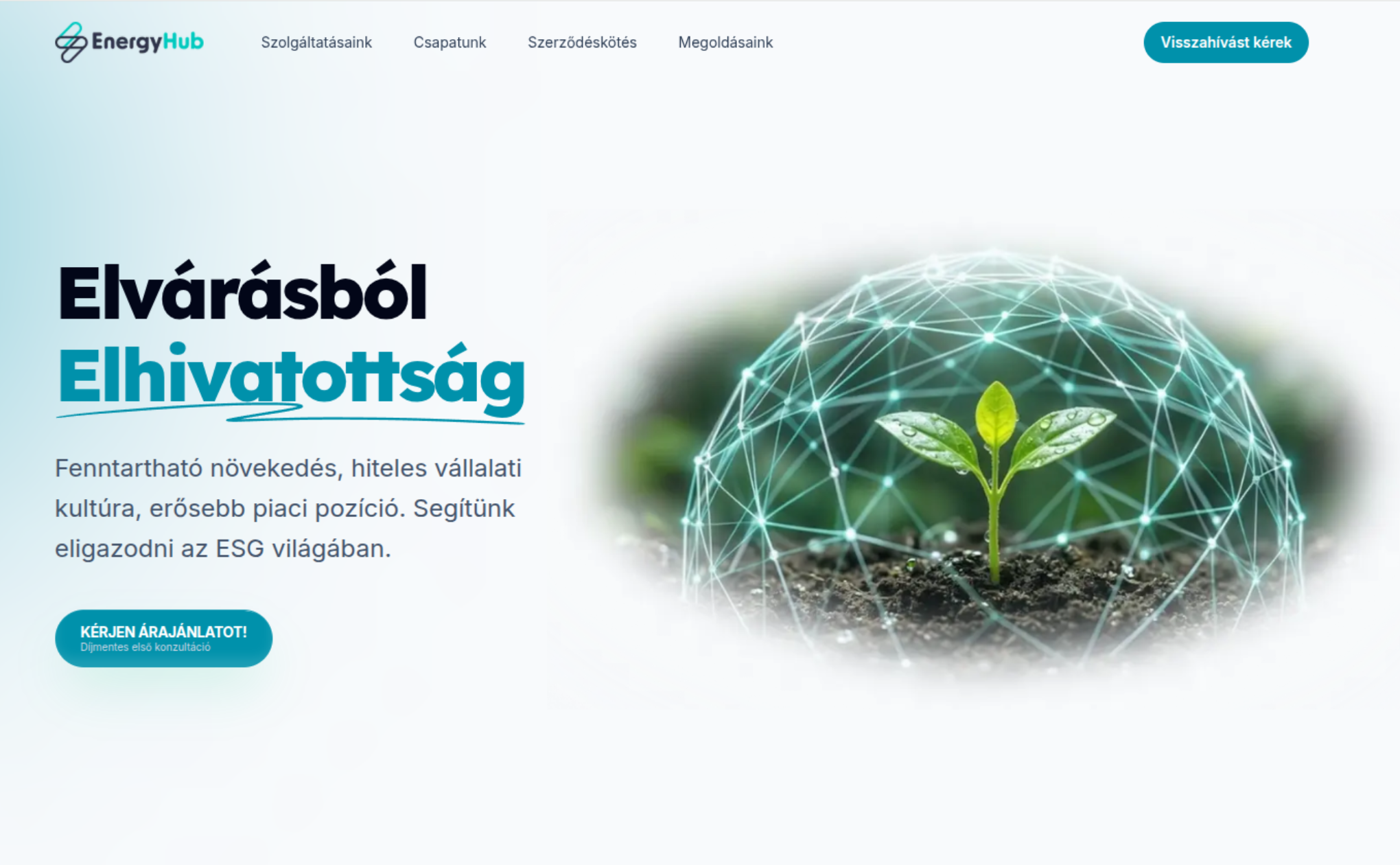 Energyhub ESG weboldal