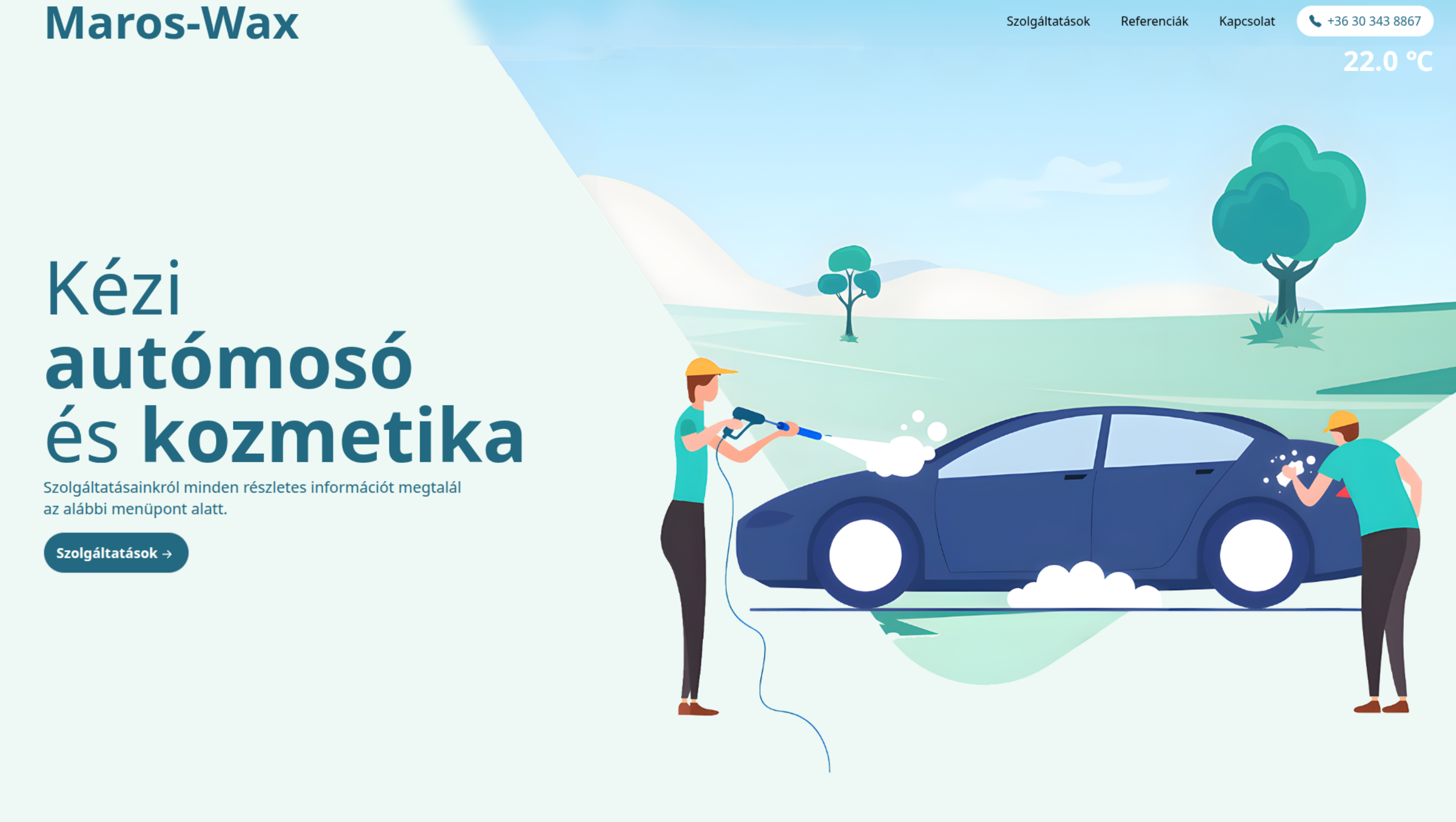 Maros Wax weboldal képernyőkép