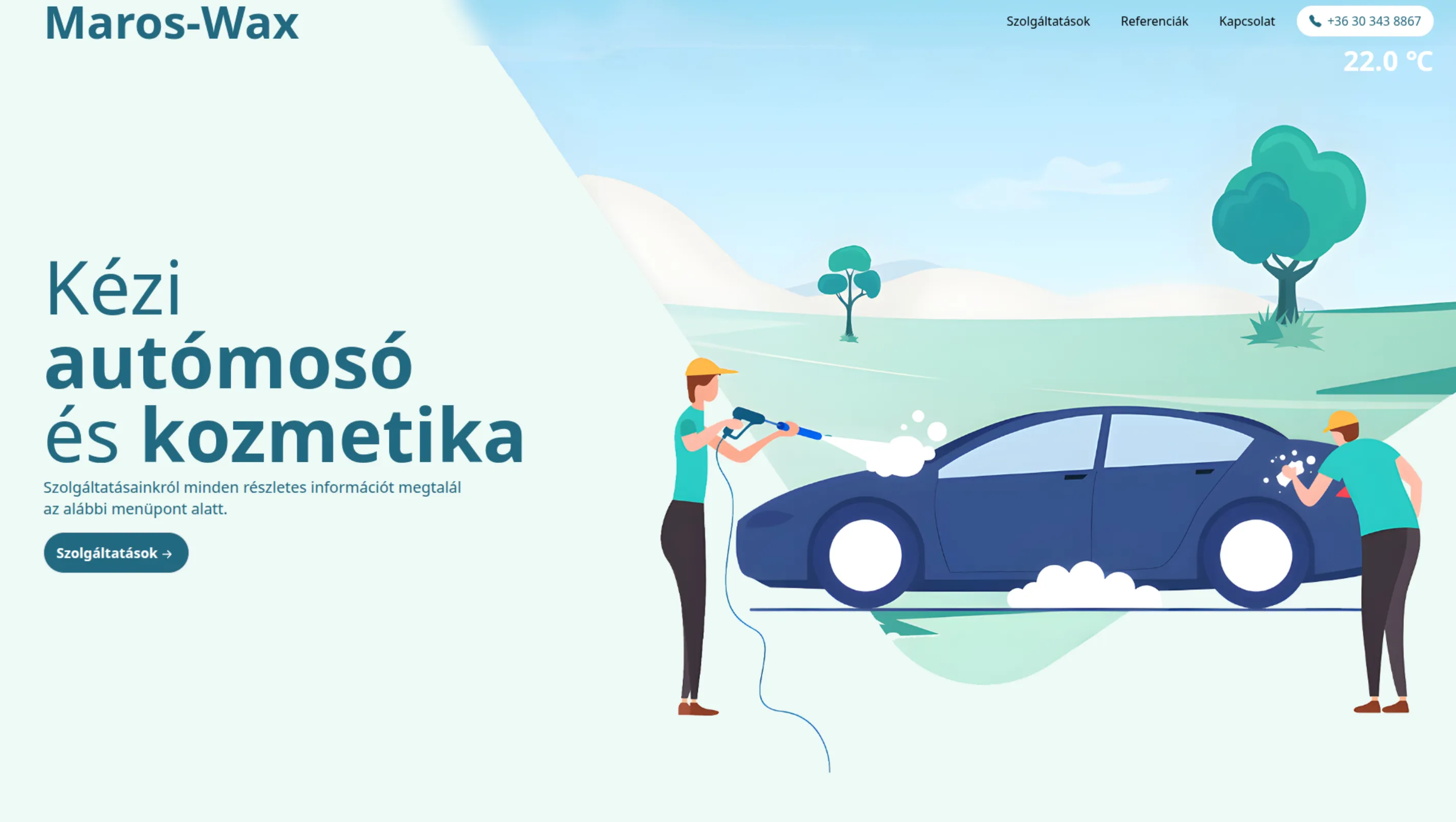 Maros Wax weboldal képernyőkép